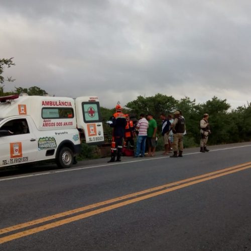 Atualizando: Brigada Voluntária confirma que os dois ocupantes do carro funerário morreram em acidente na BR-324
