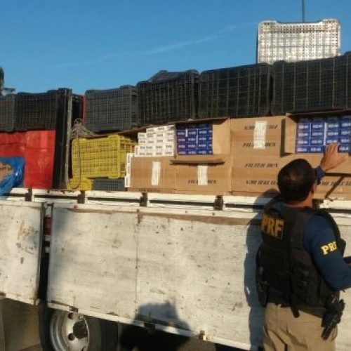 PRF apreende em Feira de Santana mais de 1 milhão de cigarros contrabandeados