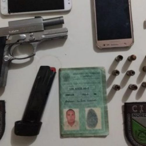 Homem é preso ao sair armado durante liberdade condicional