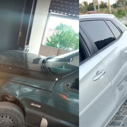 Idoso passa mal ao volante e colide carro contra casa em Conceição do Coité