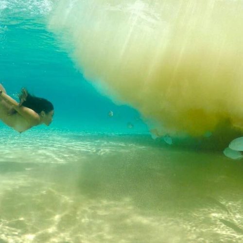 Dani Suzuki nada nua em Fernando de Noronha: ‘Liberdade’