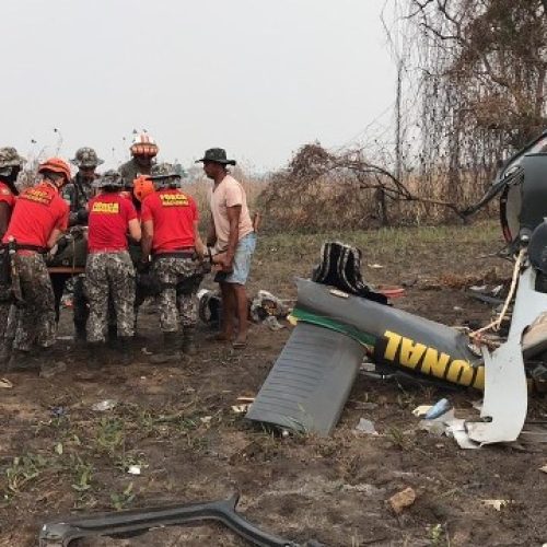 Helicóptero que atuava no combate a queimadas cai no Mato Grosso