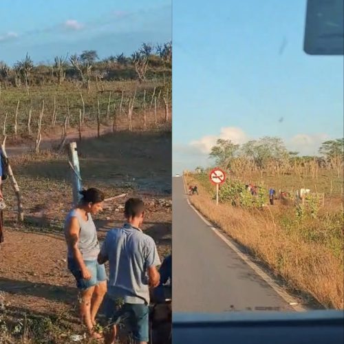 Colisão entre motocicleta e bezerro deixa homem ferido em rodovia de Riachão do Jacuípe