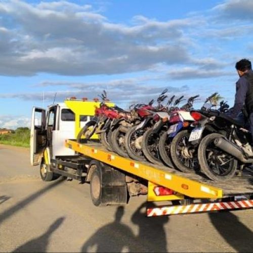 PM prende 21 motocicletas durante operação contra “grau” em Monte Santo