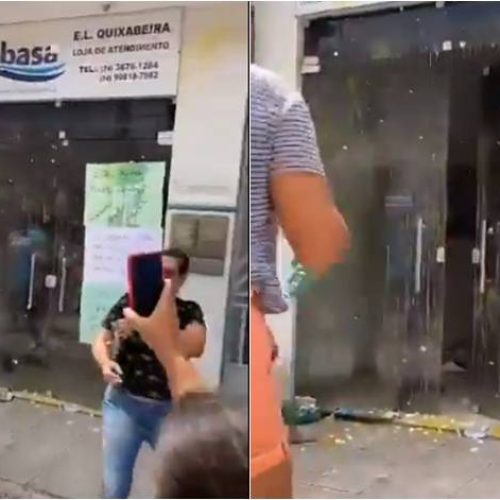 Moradores sem água jogam ovos em posto da Embasa de Quixabeira