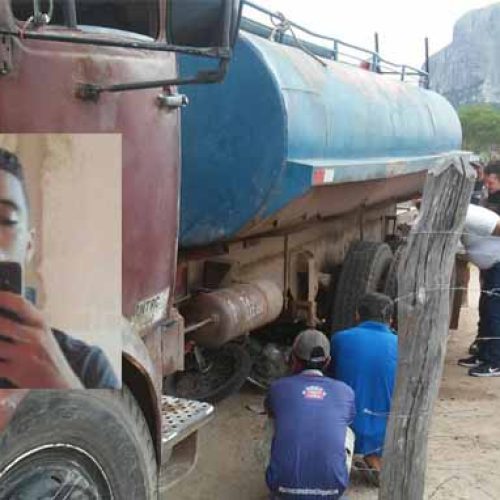 Garoto morre após colidir moto em caminhão na zona rural de Pé de Serra