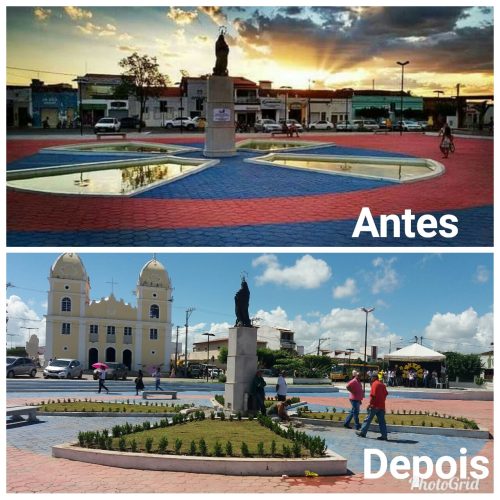 R. do Jacuípe: Prefeito transforma fonte luminosa em jardim e gera polêmica