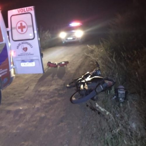 Motociclista fica gravemente ferido em acidente na zona rural de R. do Jacuípe