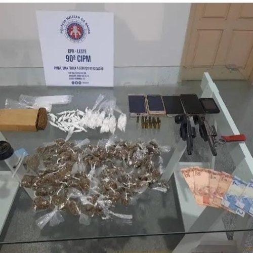 PM apreende drogas, dinheiro e celulares durante abordagem em Capela