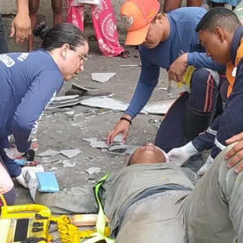 Riachão: Homem fica ferido ao cair de telhado enquanto trabalhava na obra do centro de abastecimento
