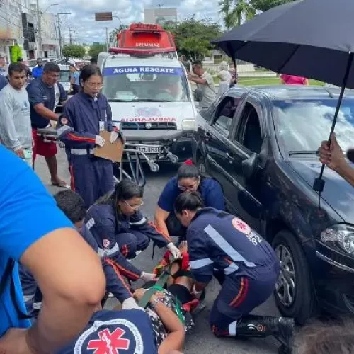 Mulher é atropelada no centro de Conceição do Coité