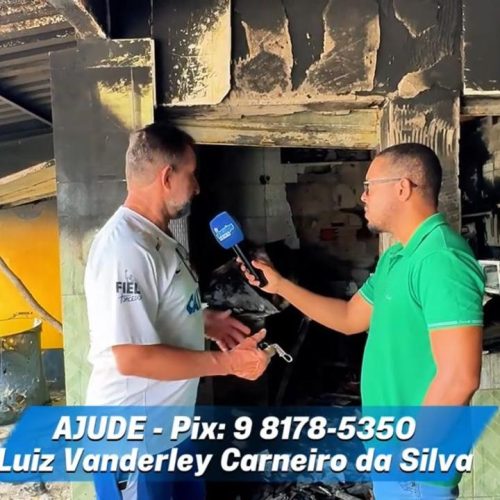 Vanderlei Carneiro inicia campanha após perder barraca em incêndio às margens da BR-324