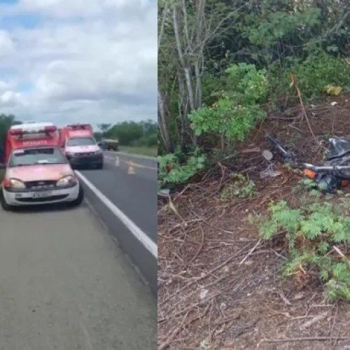 Duas pessoas ficam gravemente feridas em acidente com moto na BR-324