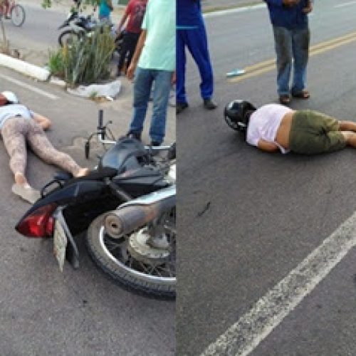 Colisão entre motos deixa duas pessoas feridas em Riachão do Jacuípe