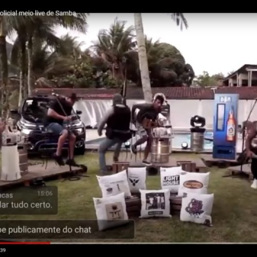 Vídeo: Live de banda de pagode é interrompida por operação policial e rajada de tiros