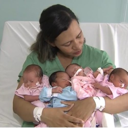 Campanha nas redes sociais pede colaboração para a família de quadrigêmeos