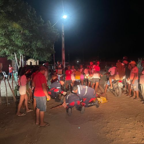 Motociclista fica ferida após queda ao tentar evitar atropelamento em Conceição do Coité