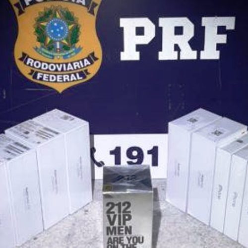 PRF apreende celulares importados e cosméticos em ônibus na BR-116