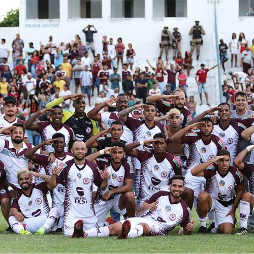 Jogadores da Jacuipense festejam classificação às quartas de final da Série D (Divulgação Jacuipense)
