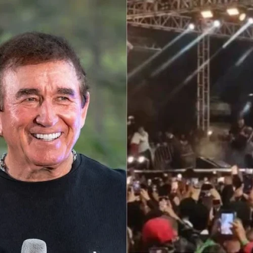 Palco desaba e deixa pessoas feridas durante show de Amado Batista em São João na Bahia