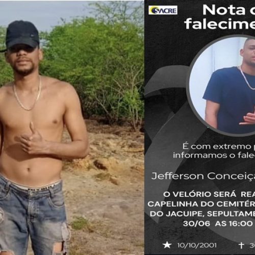 Ajudante de pedreiro morre após ser esfaqueado por colega de trabalho em Riachão do Jacuípe
