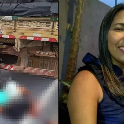 Mulher morre e irmã fica ferida em colisão de motocicleta no fundo de caminhão na BR 410