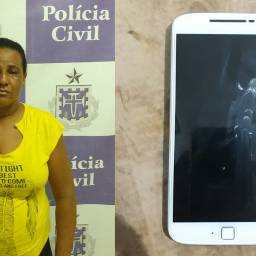 Mulher é presa usando celular roubado em Serrinha