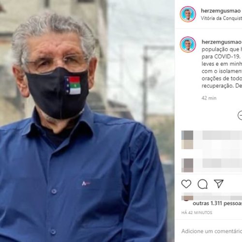 Internado com Covid-19, prefeito de Vitória da Conquista respira com auxílio do cateter de oxigênio e faz fisioterapia