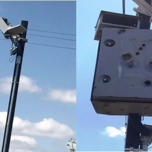 Radar da BA 120 é destruído por tiros de arma de grosso calibre