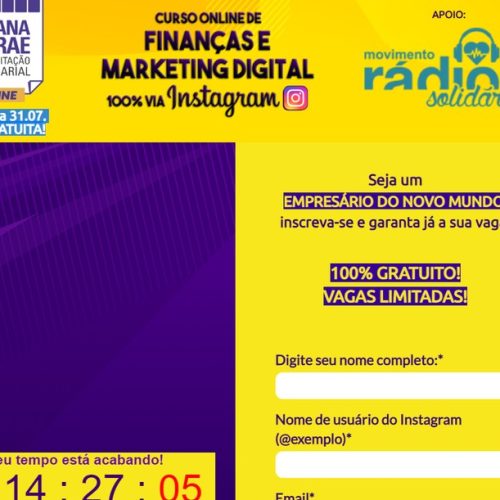 Abertas inscrições para cursos gratuitos ligados a finanças e marketing digital